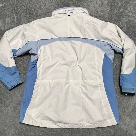 Columbia Coat Womens XL 3 in 1 Interchange Winter Jacket Off White Blue - Picture 3 of 10